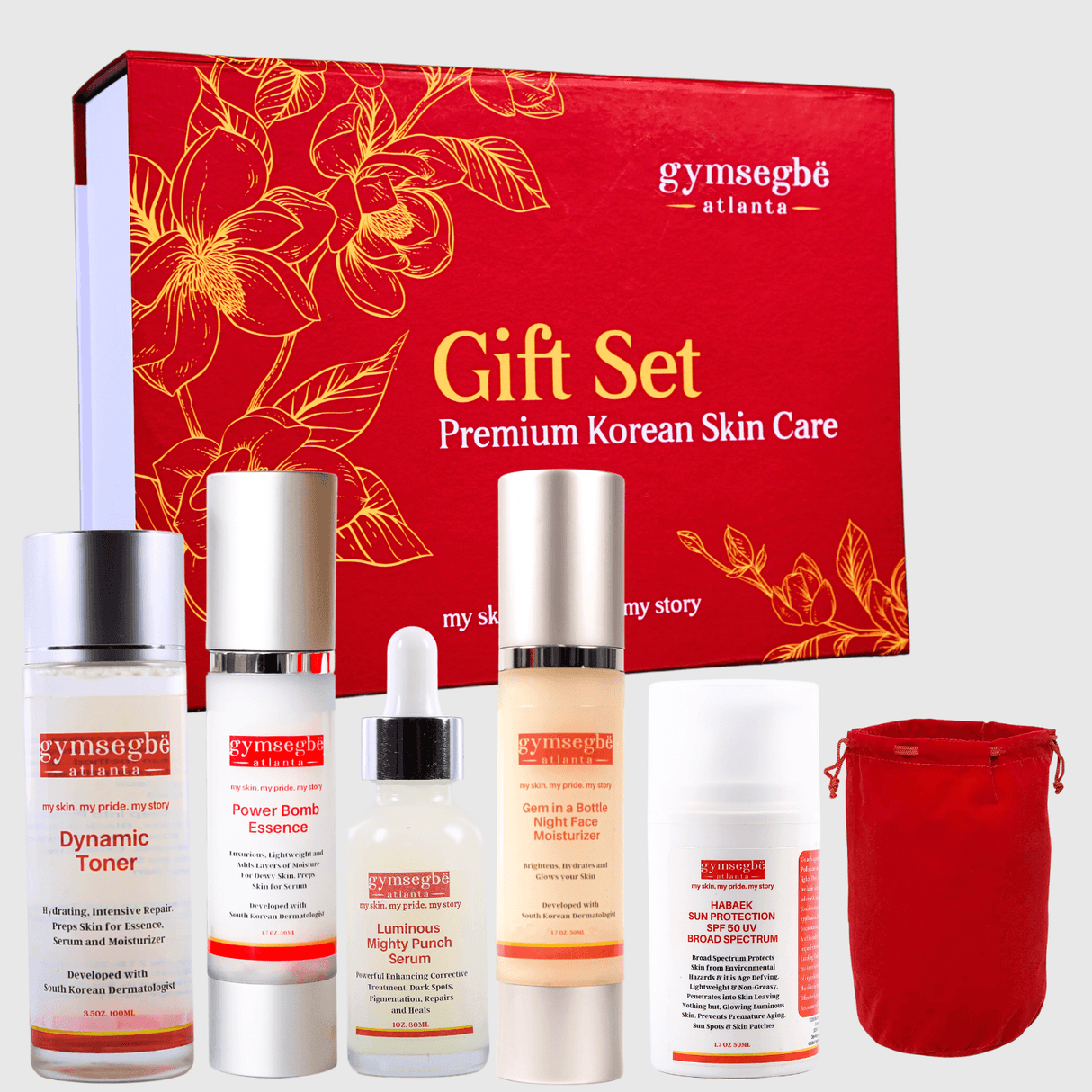 Full Size Korean Skincare Regimen Kit from gymsegbë
