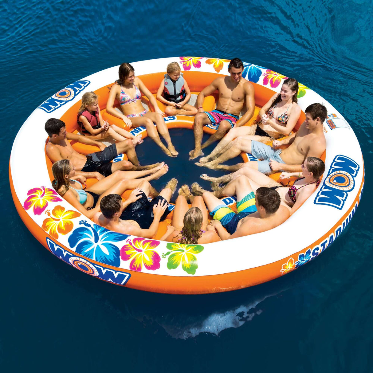 WOW Sports Floating 12 Person Water Lounge & Island - Stadium Islander (14-2090) from Jupiter Gear