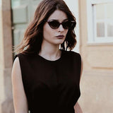 Elegant 50s Vintage Womens Fashion Rhinestone Cat Eye Sunglasses 8433 from zeroUV