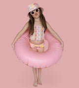 SUMMER SUNSET CHECKERS DREAM SMOCKED TANKINI TWO PIECE SWIM SUIT from DREAM BIG LITTLE CO
