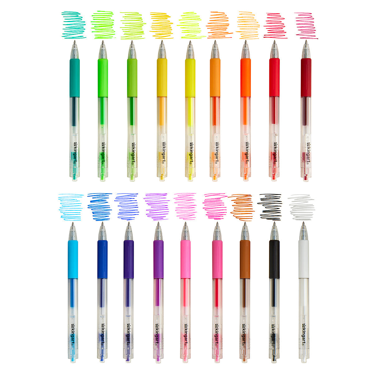 Gel Pens Retractable 18 Colors from KINGART