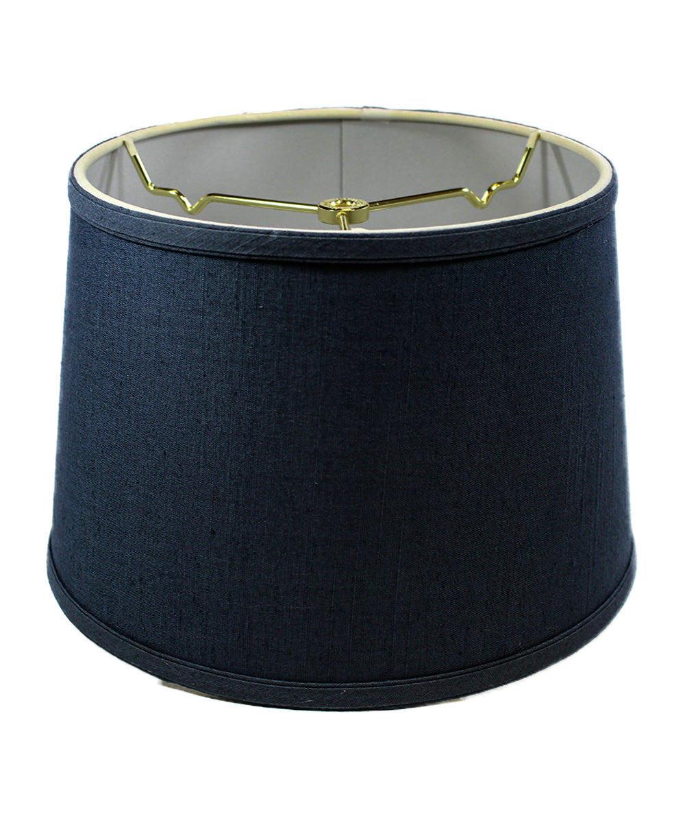 Hardback Shallow Drum Lamp Shade Textured Slate 12"W x 8"H from LampsUSA