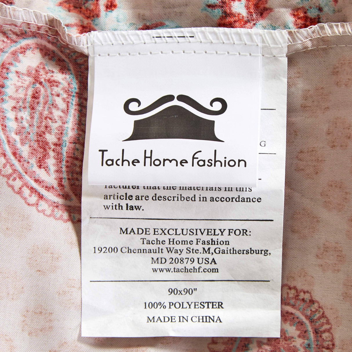 Tache Bohemian Desert Medallion Boteh Paisley Orange Blue Taupe Reversible Duvet Cover (TJ3502) from Tache Home Fashion
