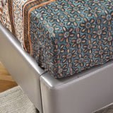 Tache Rustic Paisley Mandala Palace Floral Watercolor Dark Teal Fitted Srcolor Dark Teal Fitteheet / Flat Sheet (KF174)