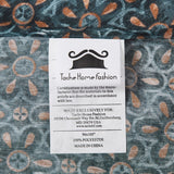 Tache Rustic Paisley Mandala Palace Floral Watercolor Dark Teal Fitted Srcolor Dark Teal Fitteheet / Flat Sheet (KF174)