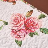 DaDa Bedding Set of 4-Pieces Romantic Roses Pink Floral Quilted Dining Placemats 13” x 19” (879) from DaDalogy Bedding Collection