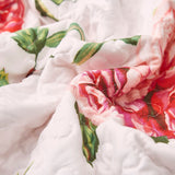 DaDa Bedding Set of 4-Pieces Romantic Roses Pink Floral Quilted Dining Placemats 13” x 19” (879) from DaDalogy Bedding Collection