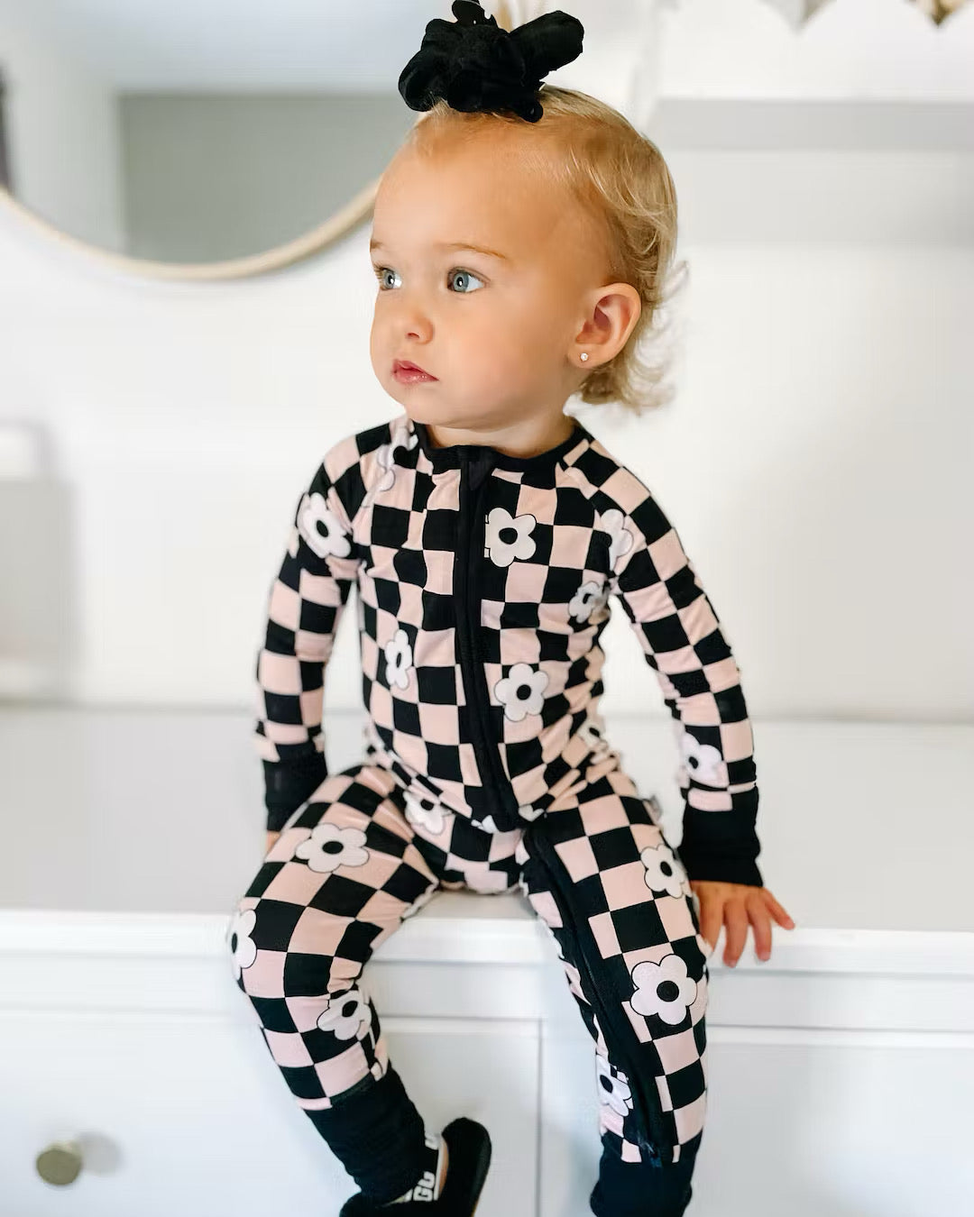 RETRO DAISY CHECKS DREAM ROMPER from DREAM BIG LITTLE CO
