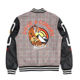 M4315 Vercelli Plaid Varsity Jacket - Black From Makobi Jeans USA