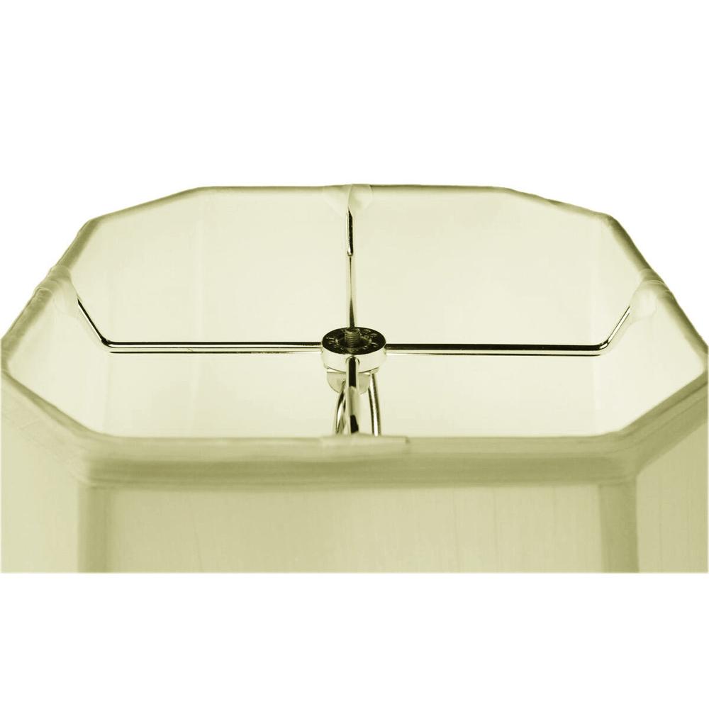 Square Cut 16"W x 12"H Corner Lamp Shade Eggshell from LampsUSA