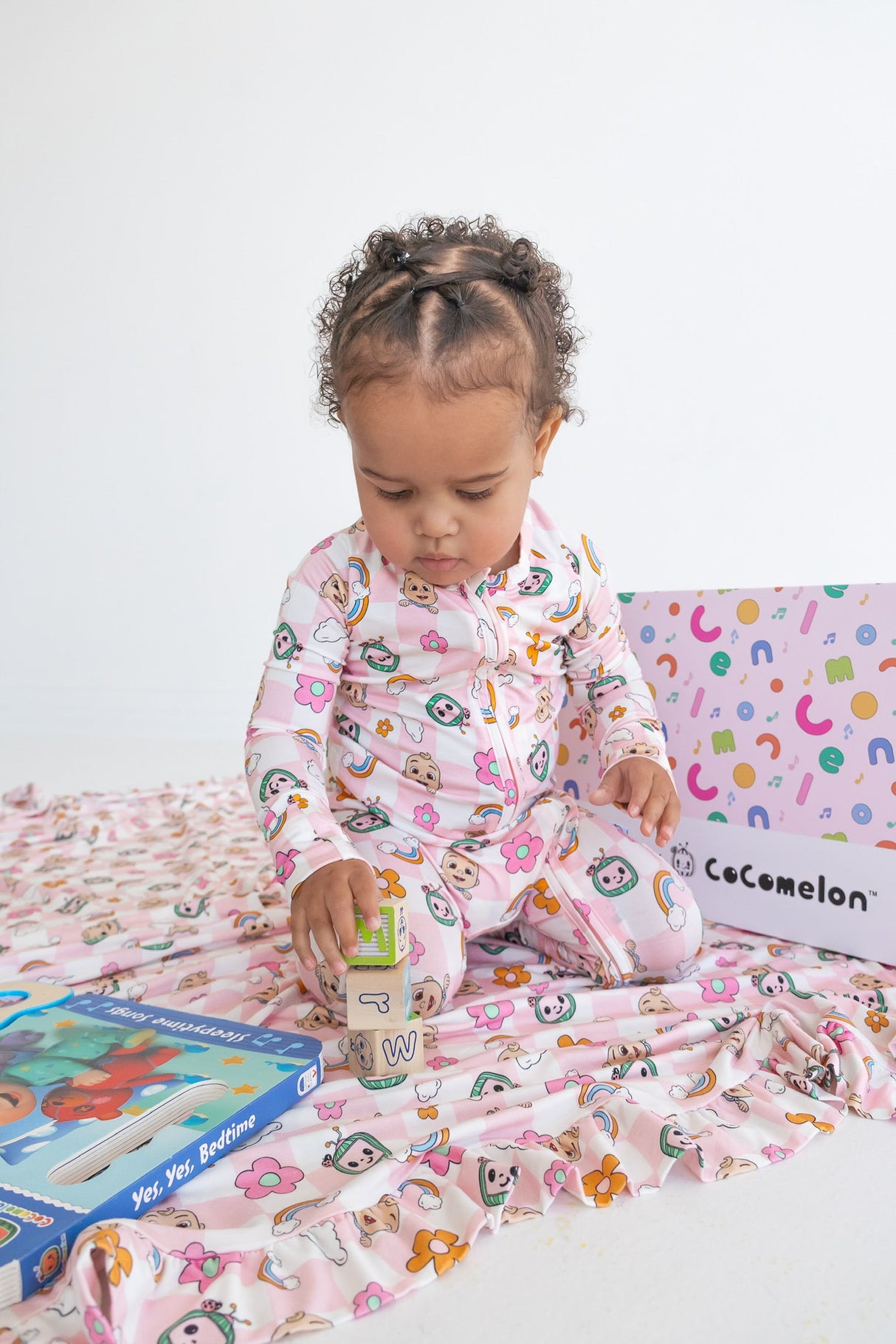 Dream Big Little Co x CoComelon JJ RAINBOW CHECKERS DREAM ROMPER from DREAM BIG LITTLE CO