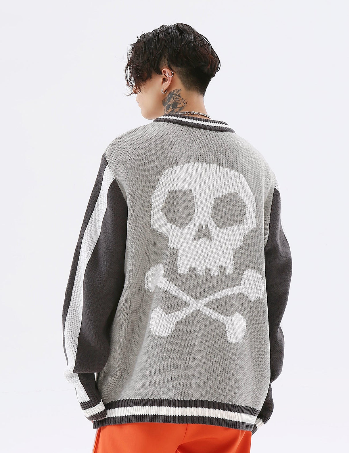 Easy Skull Knit Bomber Jacket from Niepce Inc