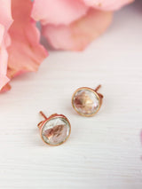 Pebble Stud Earrings - Rose Gold from Ash & Rose