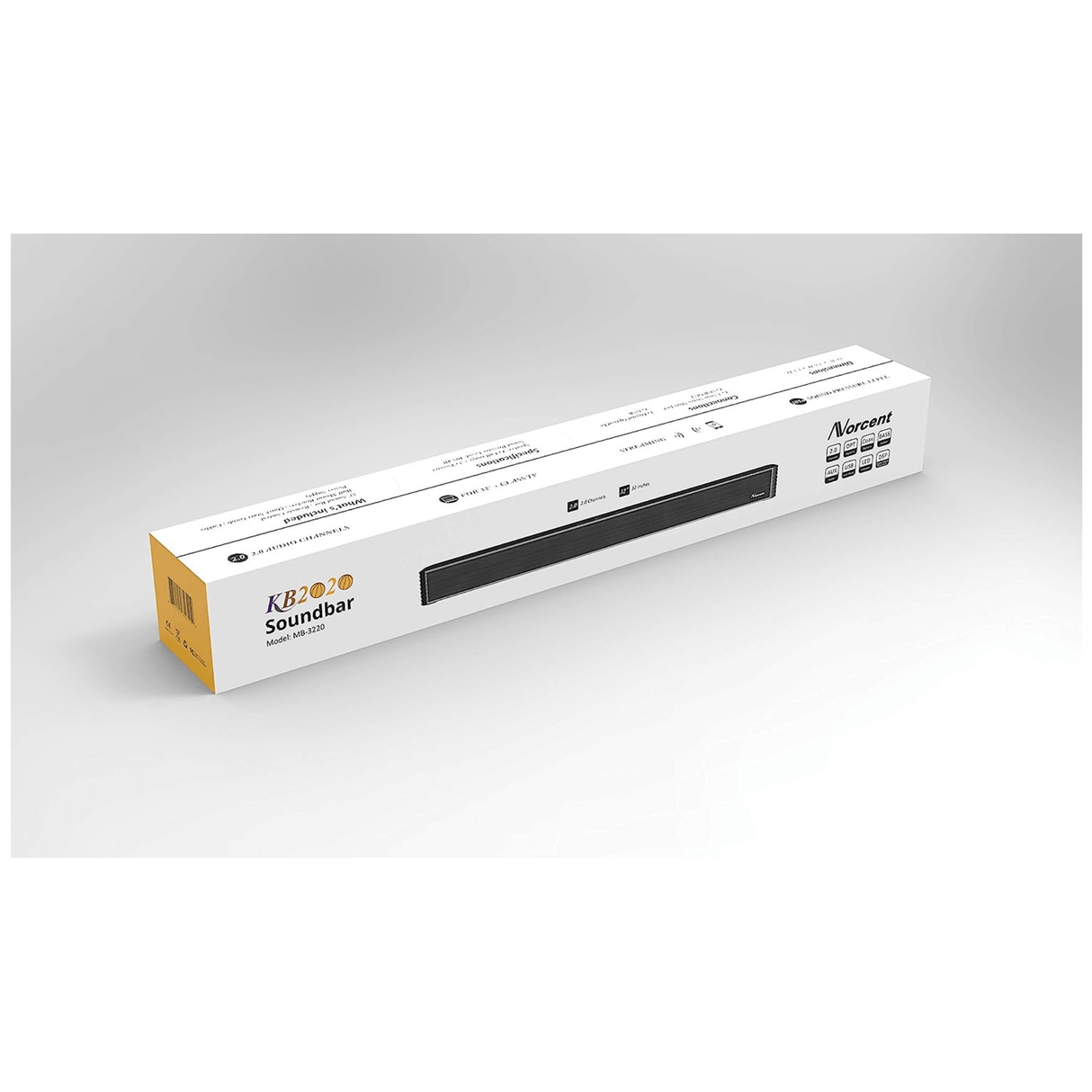 Norcent KB2020 Black Mamba Series 32" 80W Bluetooth Sound Bar with Remote Option from Jupiter Gear Home