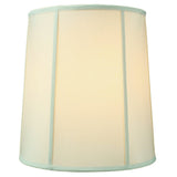Drum 14"W x 15"H Lampshade with Piping Eggshell From LampsUSA