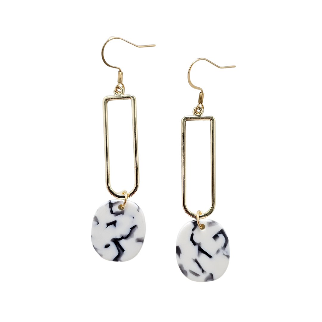 Mila Earrings - Marble from Spiffy & Splendid