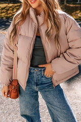 Kamila Zipper Quilted Puffer Jacket from Threaded Pear