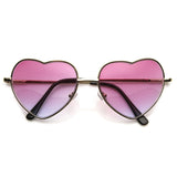 Cute Metal Heart Shape Rainbow Color Lens Sunglasses 9205 from zeroUV