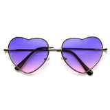 Cute Metal Heart Shape Rainbow Color Lens Sunglasses 9205 from zeroUV