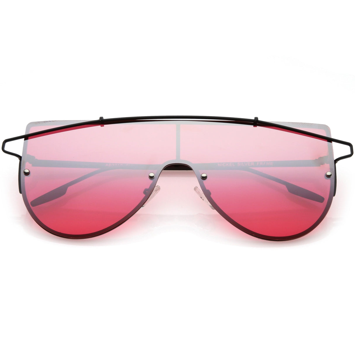 Retro Futuristic Shield Mono Lens Color Tone Sunglasses C484 from zeroUV