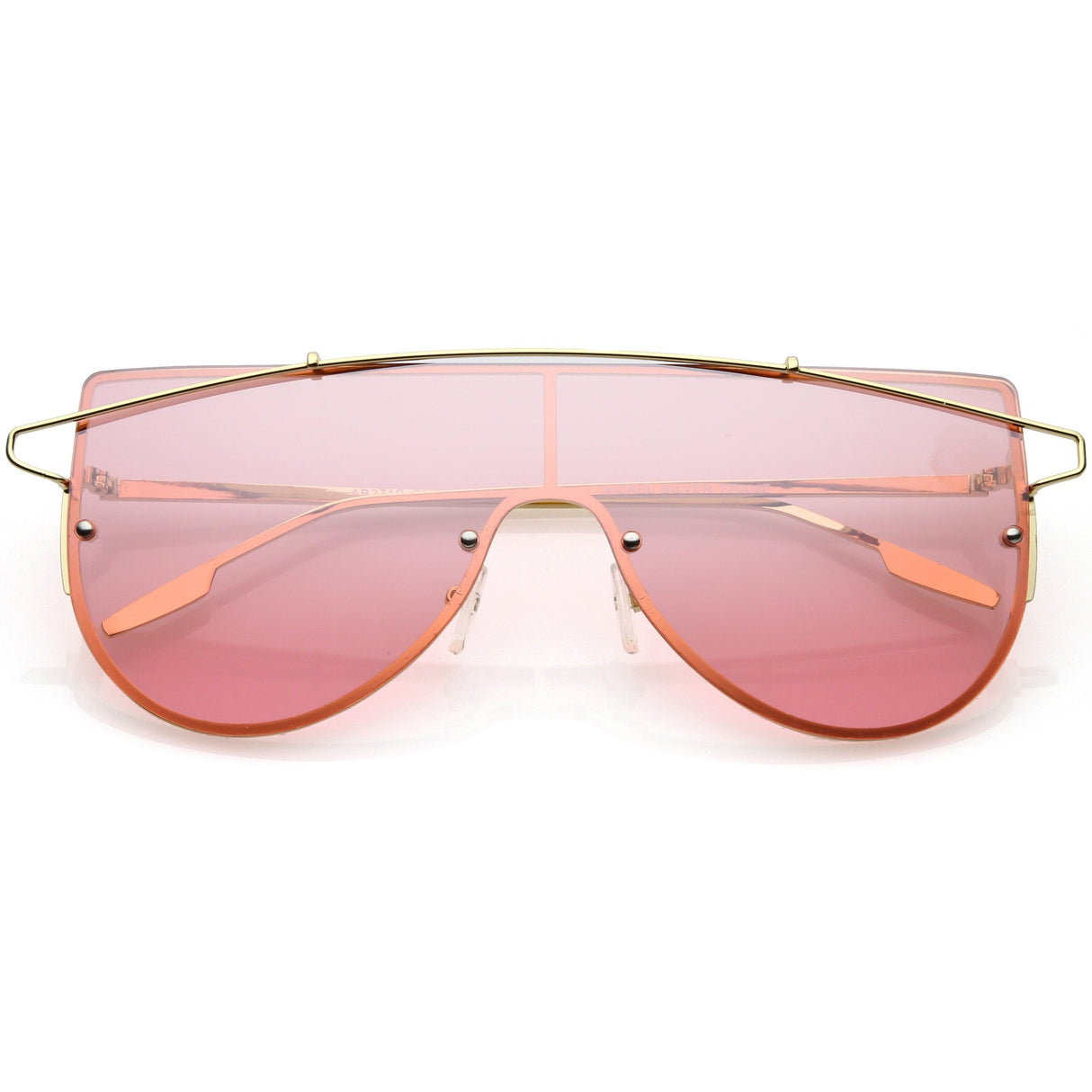 Retro Futuristic Shield Mono Lens Color Tone Sunglasses C484 from zeroUV