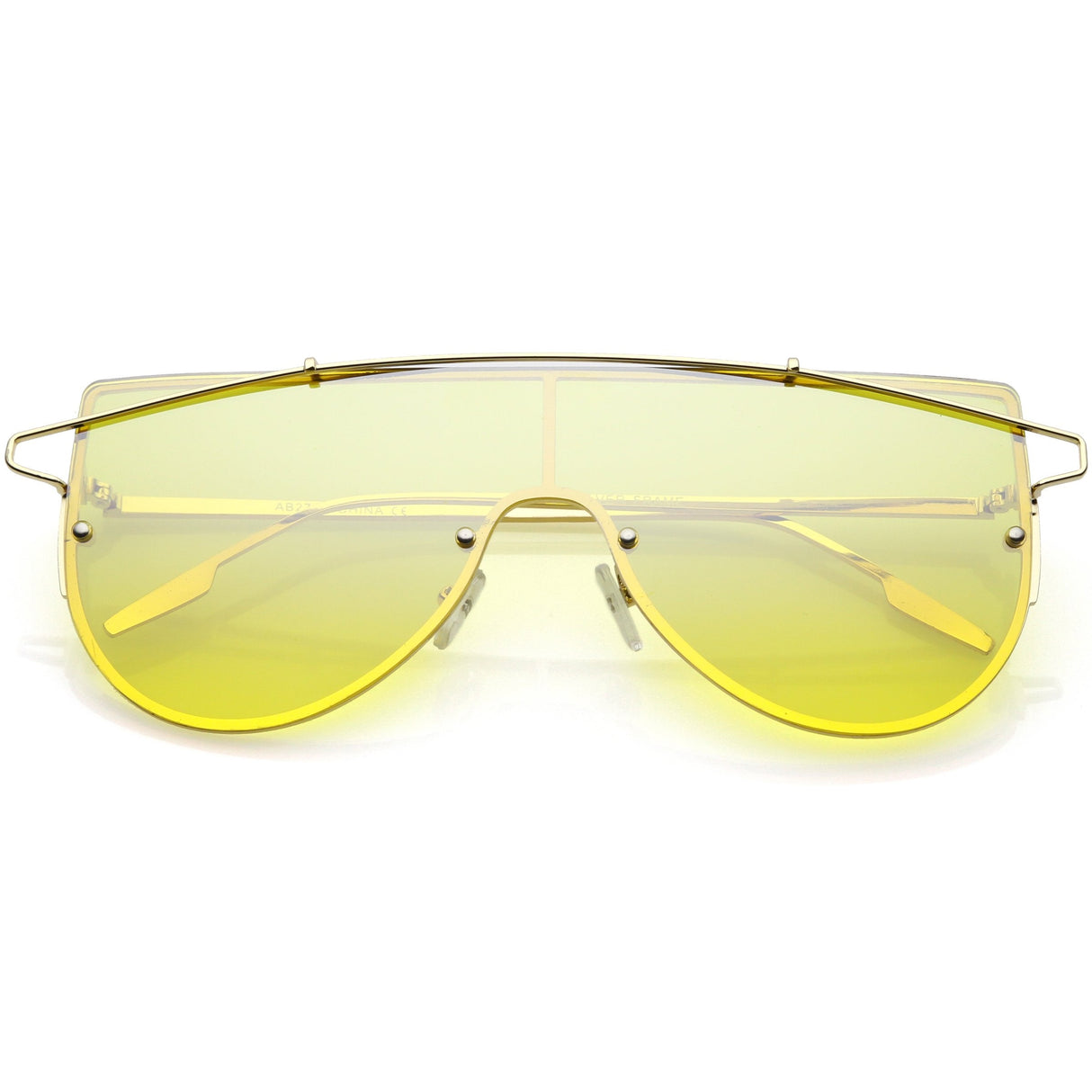 Retro Futuristic Shield Mono Lens Color Tone Sunglasses C484 from zeroUV