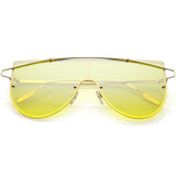 Retro Futuristic Shield Mono Lens Color Tone Sunglasses C484 from zeroUV