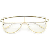 Retro Futuristic Shield Mono Lens Color Tone Sunglasses C484 from zeroUV