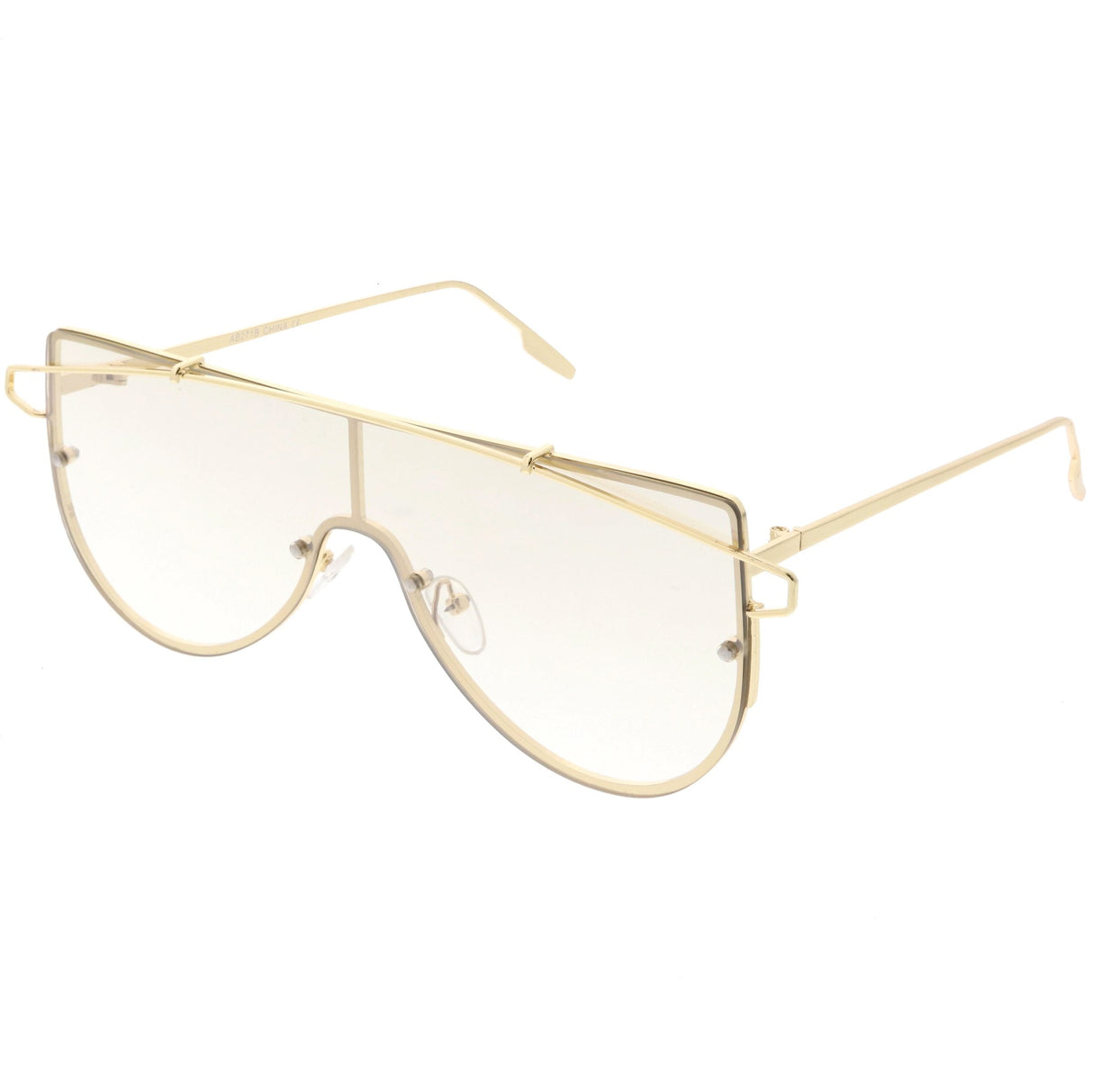 Retro Futuristic Shield Mono Lens Color Tone Sunglasses C484 from zeroUV