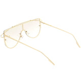 Retro Futuristic Shield Mono Lens Color Tone Sunglasses C484 from zeroUV