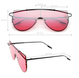 Retro Futuristic Shield Mono Lens Color Tone Sunglasses C484 from zeroUV
