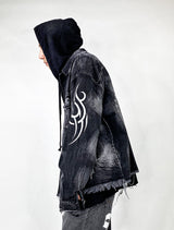 Shadow Destruction Denim Jacket from Niepce Inc
