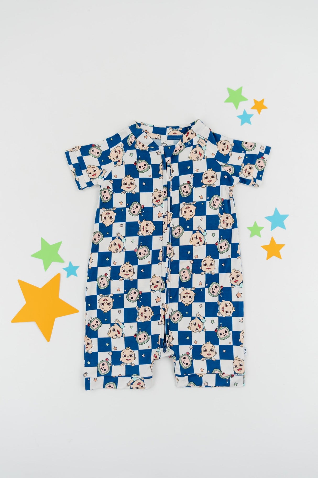 Dream Big Little Co x CoComelon  JJ STARRY NIGHT CHECKERS DREAM SHORTIE from DREAM BIG LITTLE CO