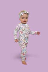 BOW GARDEN DREAM RUFFLE ROMPER from DREAM BIG LITTLE CO