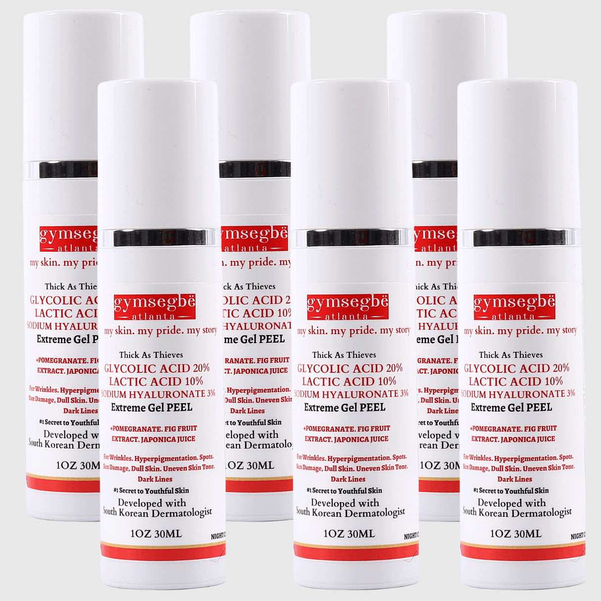Thick As Thieves Pure Glycolic Acid Lactic Acid Extreme Gel Peel - 6 Pack from gymsegbë