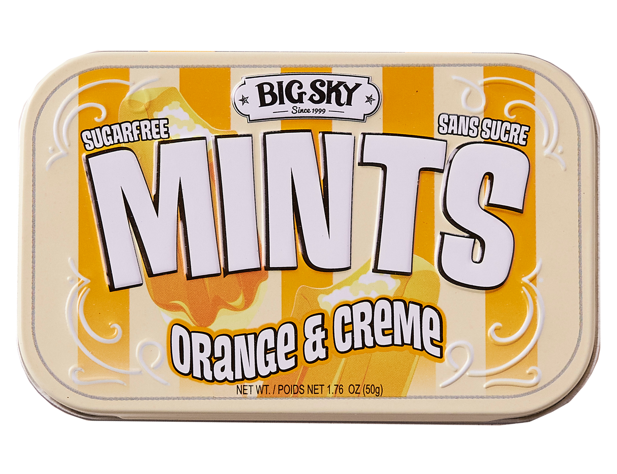 Big Sky Mints - Orange & Crème (50g) 6Pack from PETEZ POP WHOLESALE