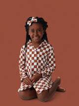 COPPER CHECKERS GIRL'S DREAM GOWN from DREAM BIG LITTLE CO