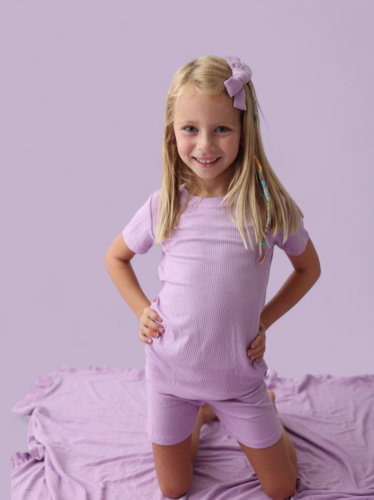 AMETHYST RIB DREAM SHORT SET from DREAM BIG LITTLE CO