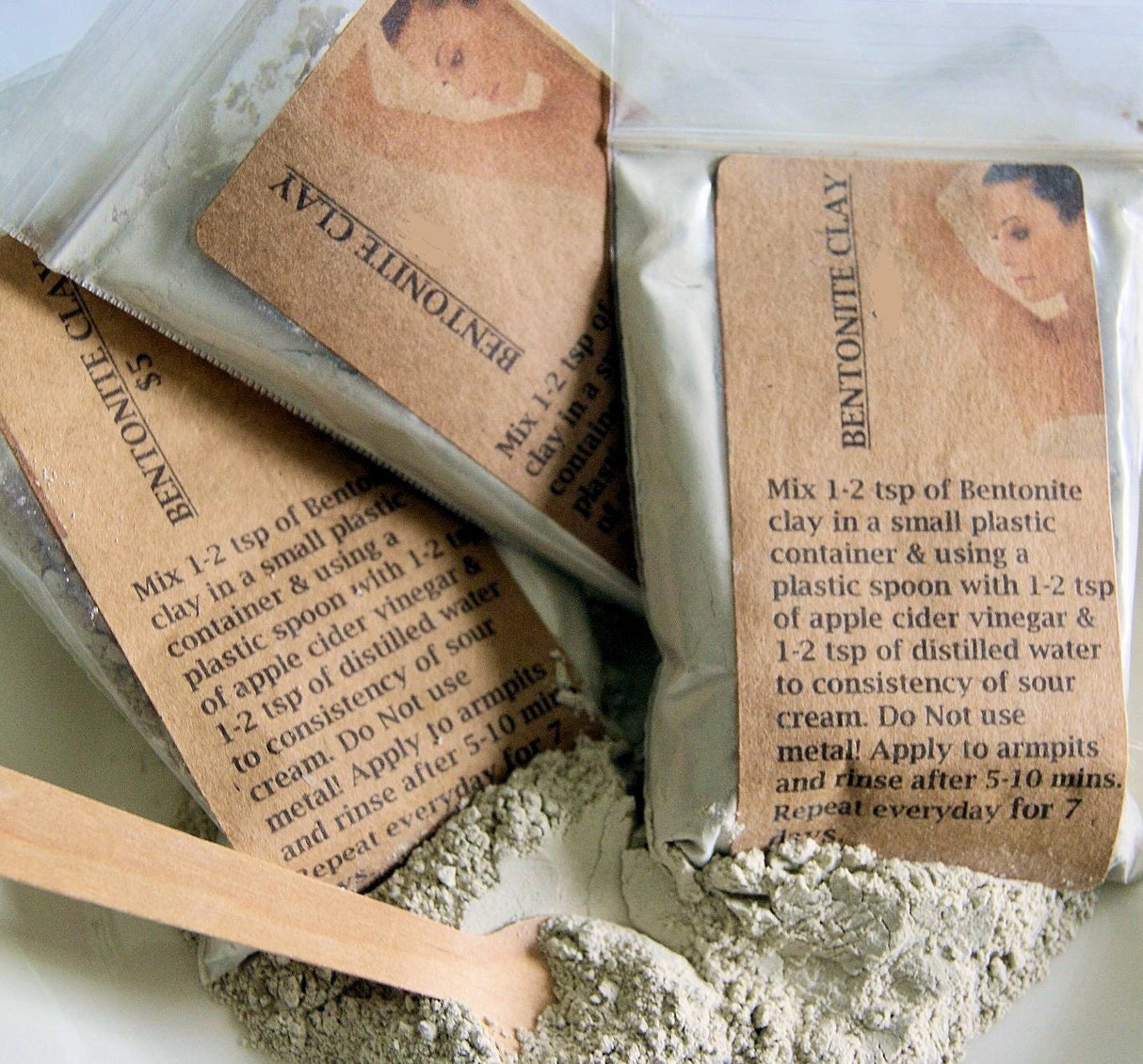 Bentonite Clay Mask- Food Grade & Organic for Detoxing Arm Pits from Sweet Harvest Farms