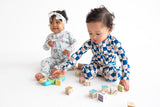 Dream Big Little Co x CoComelon JJ STARRY NIGHT CHECKERS DREAM ROMPER from DREAM BIG LITTLE CO