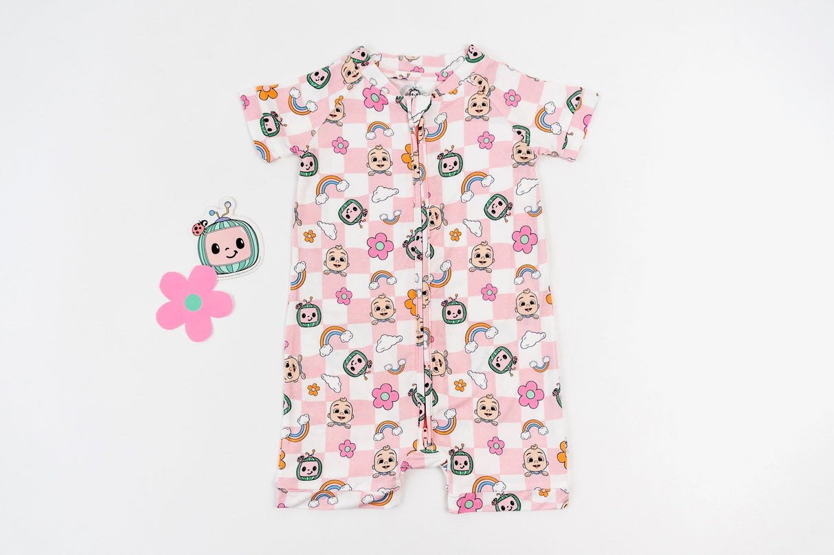 Dream Big Little Co x CoComelon JJ RAINBOW CHECKERS DREAM SHORTIE from DREAM BIG LITTLE CO