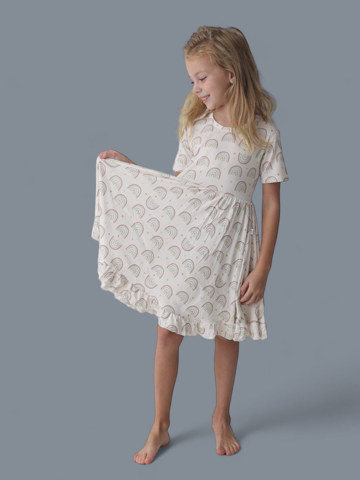 EXCLUSIVE RALEIGH'S RAINBOWS DREAM RUFFLE DRESS from DREAM BIG LITTLE CO