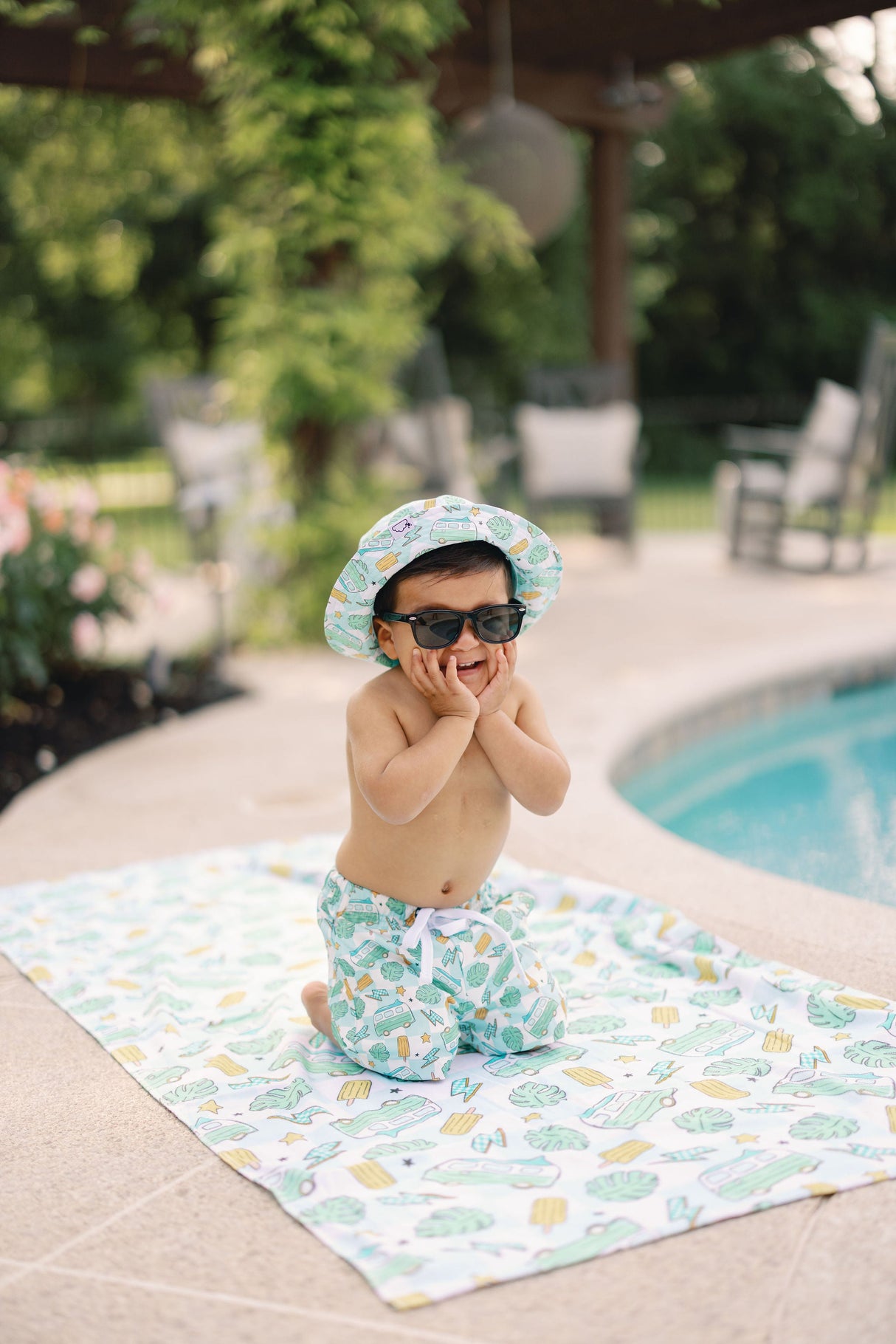 EXCLUSIVE CHECKED OUT FOR SUMMER DREAM SWIM TRUNKS from DREAM BIG LITTLE CO