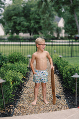 EXCLUSIVE SURF-O-SAURUS DREAM SWIM TRUNKS from DREAM BIG LITTLE CO