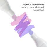 Double-Ended Alcohol Markers 12 Floral Colors from KINGART