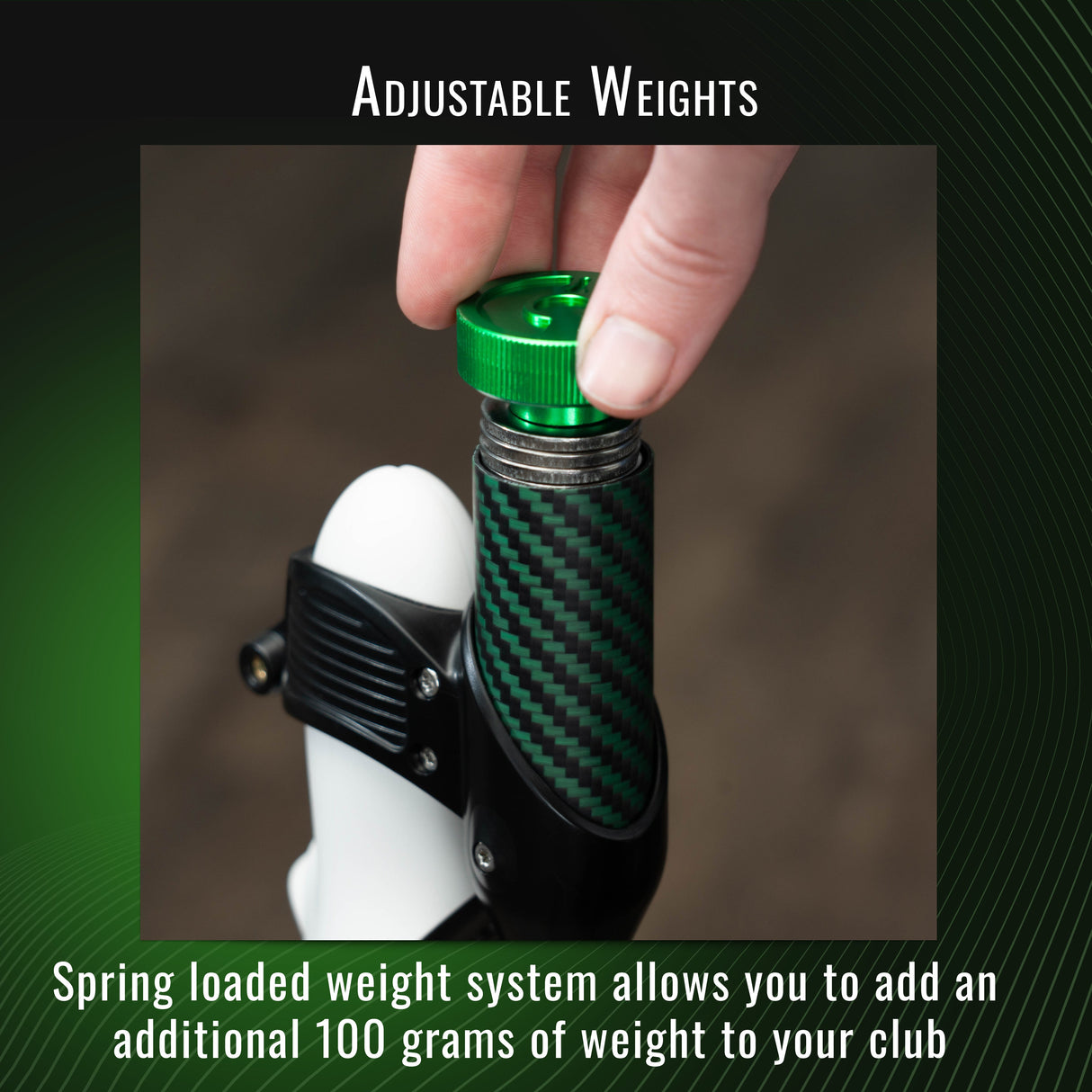 DriVR Elite -  Adjustable VR Weighted Golf Club Handle Accessory - Compatible with Quest 2, 3/3s, and Pro from DeadEyeVR
