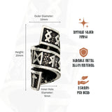 Rune Beard Rings - (Silver - 8) from Norse Tradesman