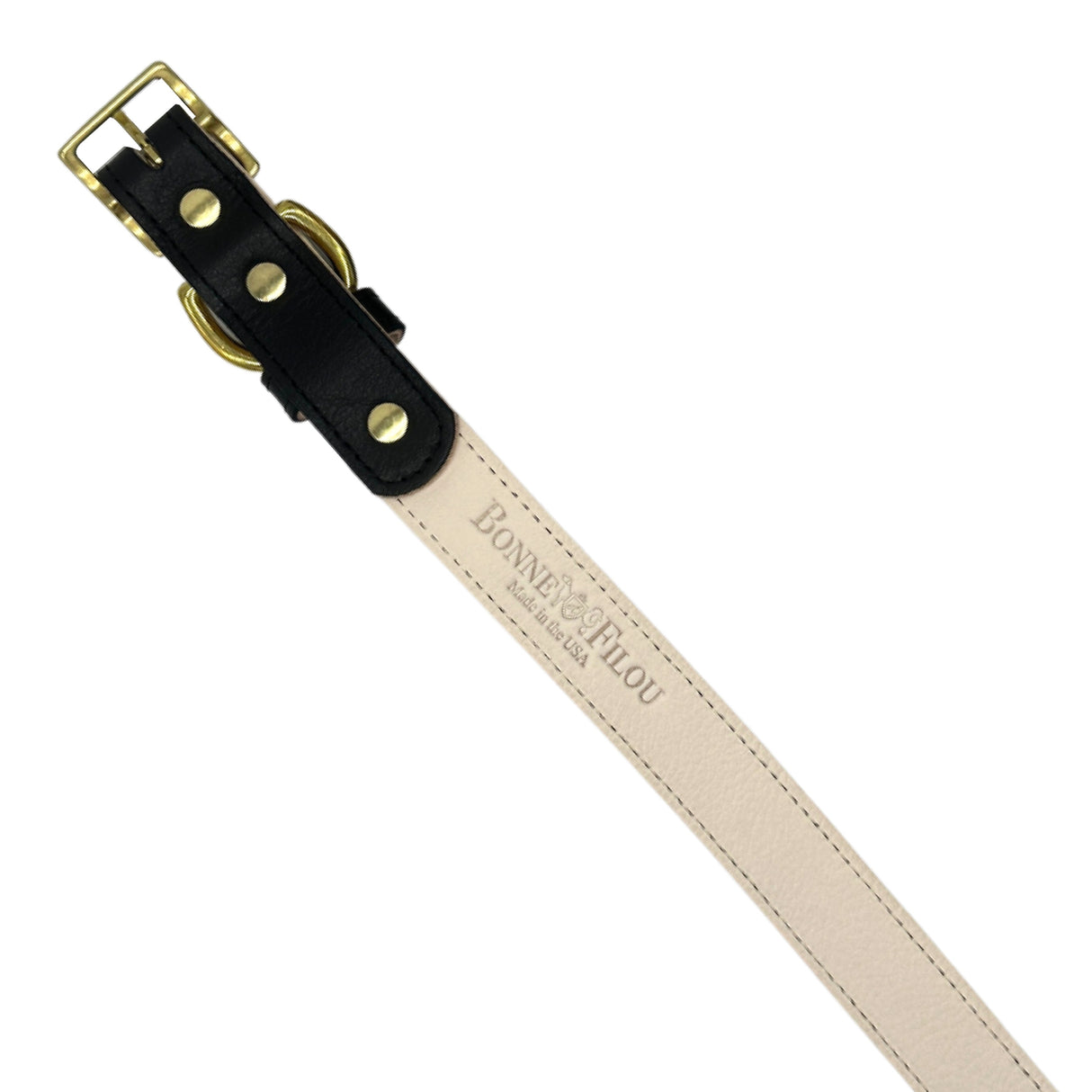 Plain Leather Dog Collar from Bonne et Filou