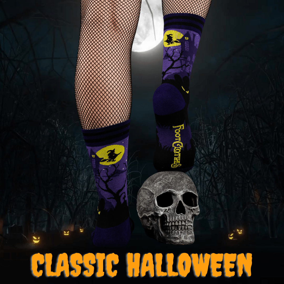 Haunted House Crew Socks from FootClothes