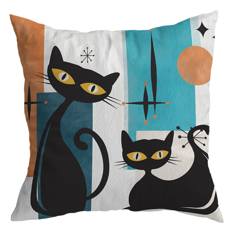 Atomic Retro Feline Cushion Cover from Moderny